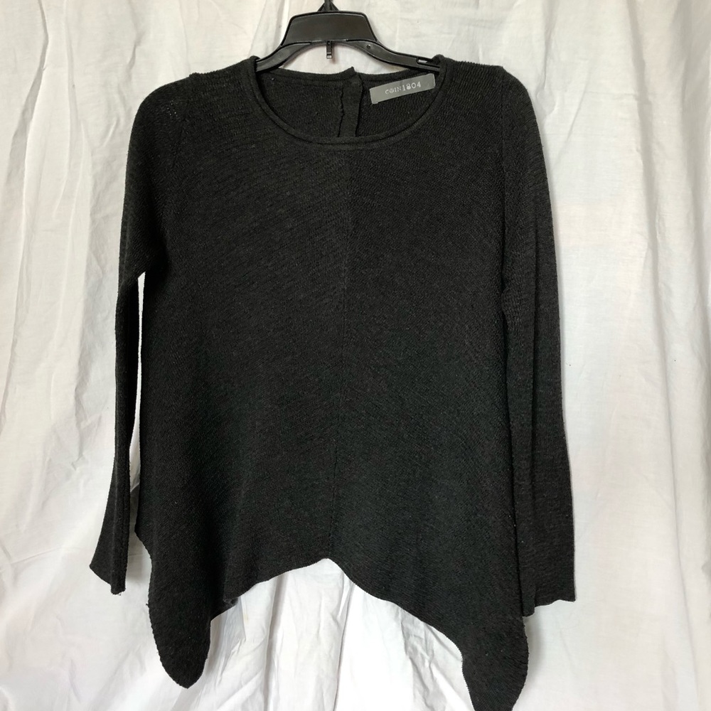 charcoal black knit sweater